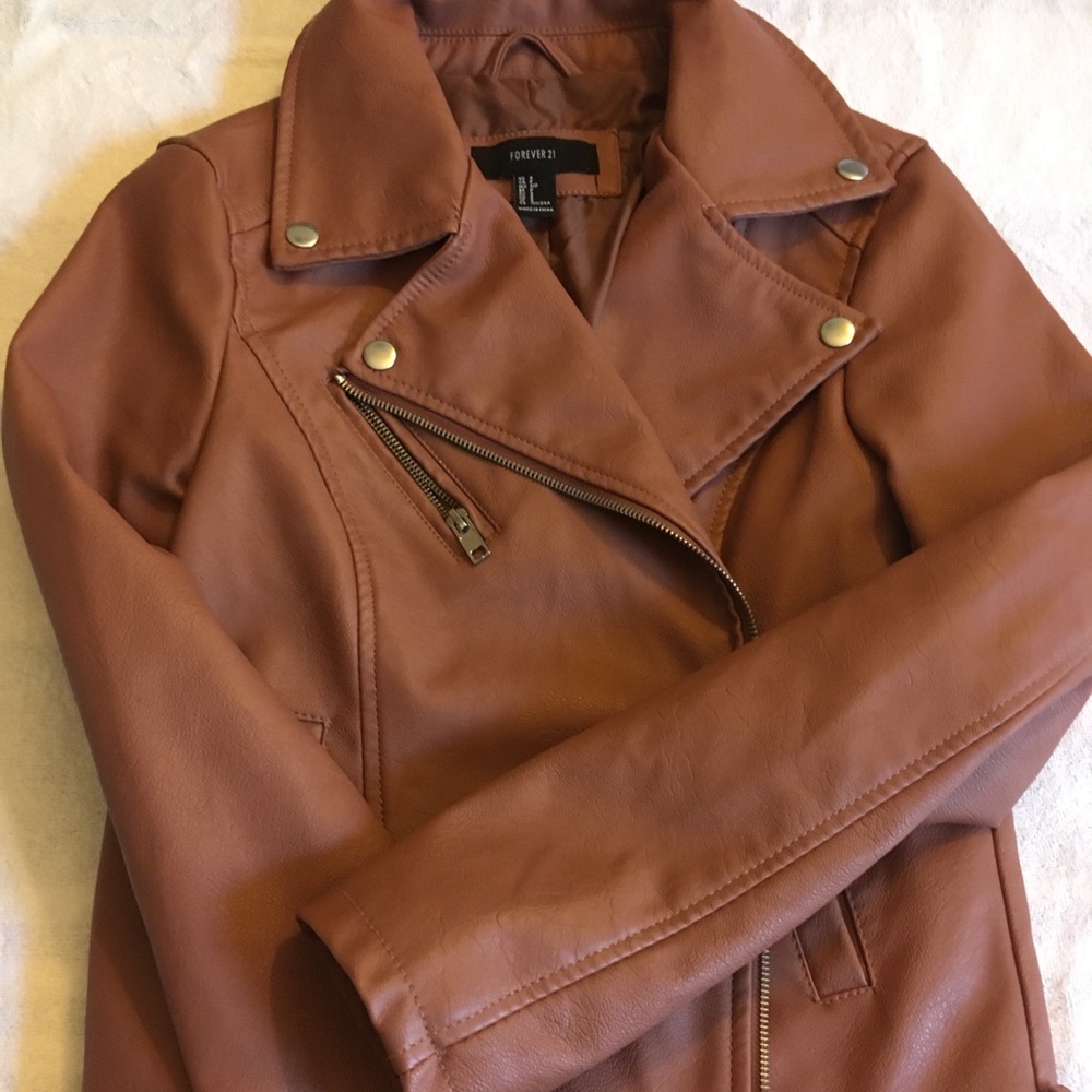Forever 21 - Moto jacket (faux-leather in caramel)